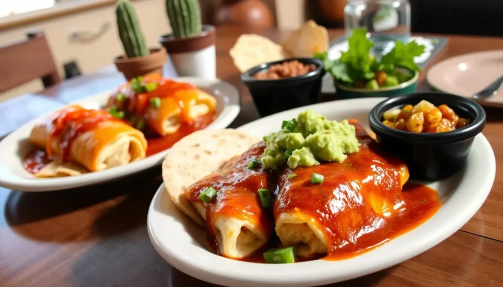 Traditional Southwestern cuisine served at a restaurant near Tubac Presidio