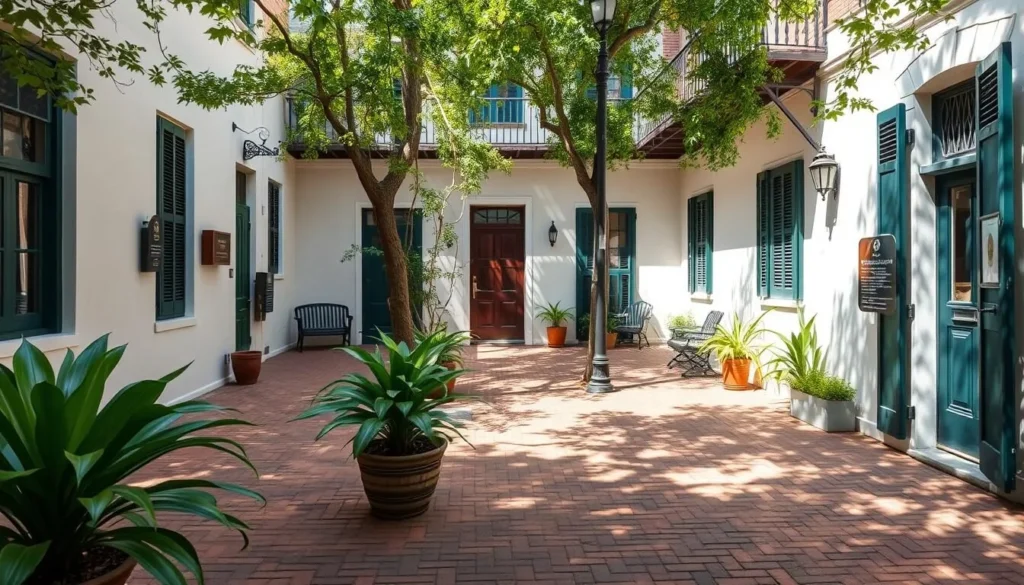 Traditional courtyard at the French Quarter Visitor Center