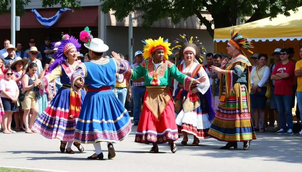 Traditional dancers at the Zwolle Tamale Fiesta celebrating local heritage