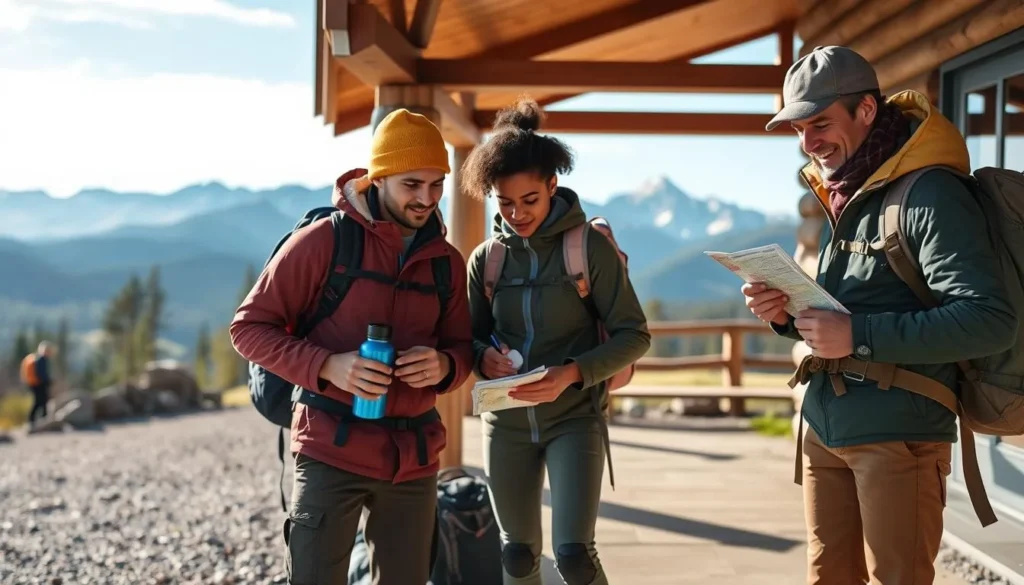 Travelers properly equipped for an Elk Mountains adventure with appropriate gear Travelers properly equipped for an Elk Mountains adventure with appropriate gear