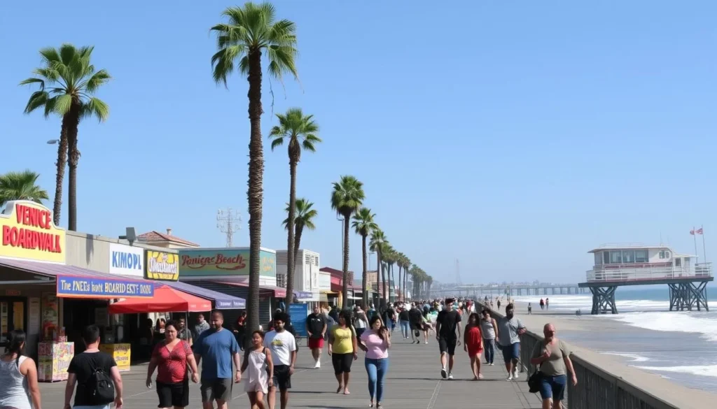 Venice Beach Boardwalk near Santa Monica State Beach Venice Beach Boardwalk near Santa Monica State Beach