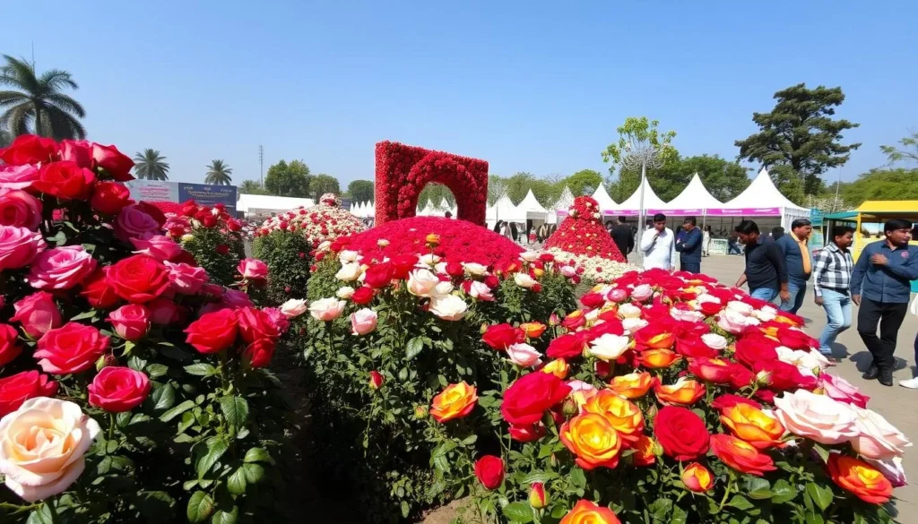 Vibrant display of flowers at the annual Rose Festival in Chandigarh Vibrant display of flowers at the annual Rose Festival in Chandigarh