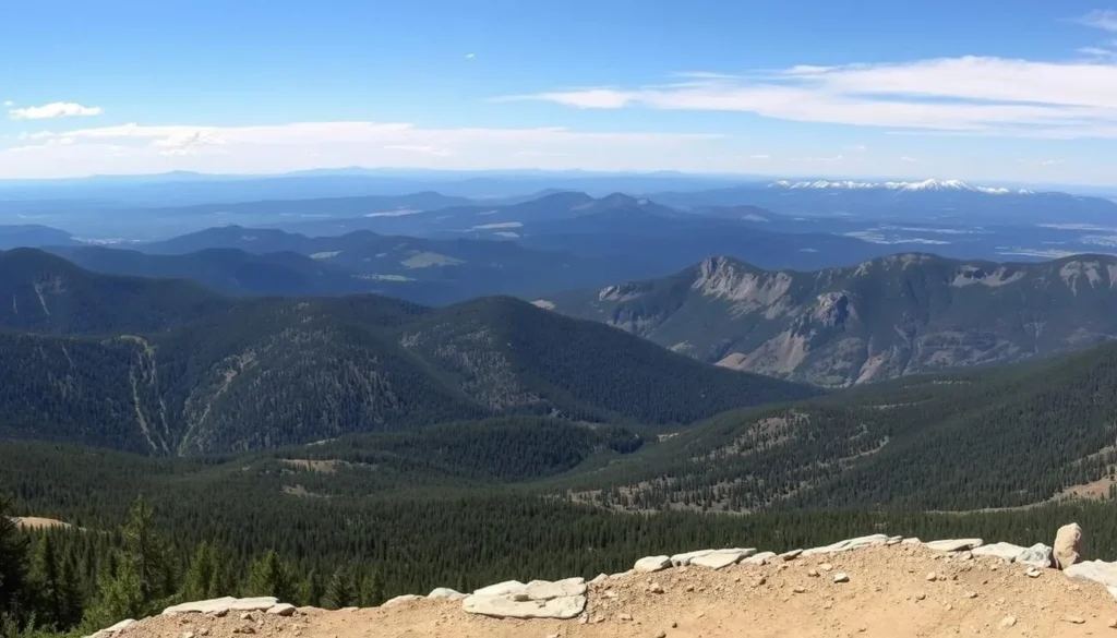 View from Panorama Point Scenic Overlook in Golden Gate Canyon State Park showing the Continental Divide