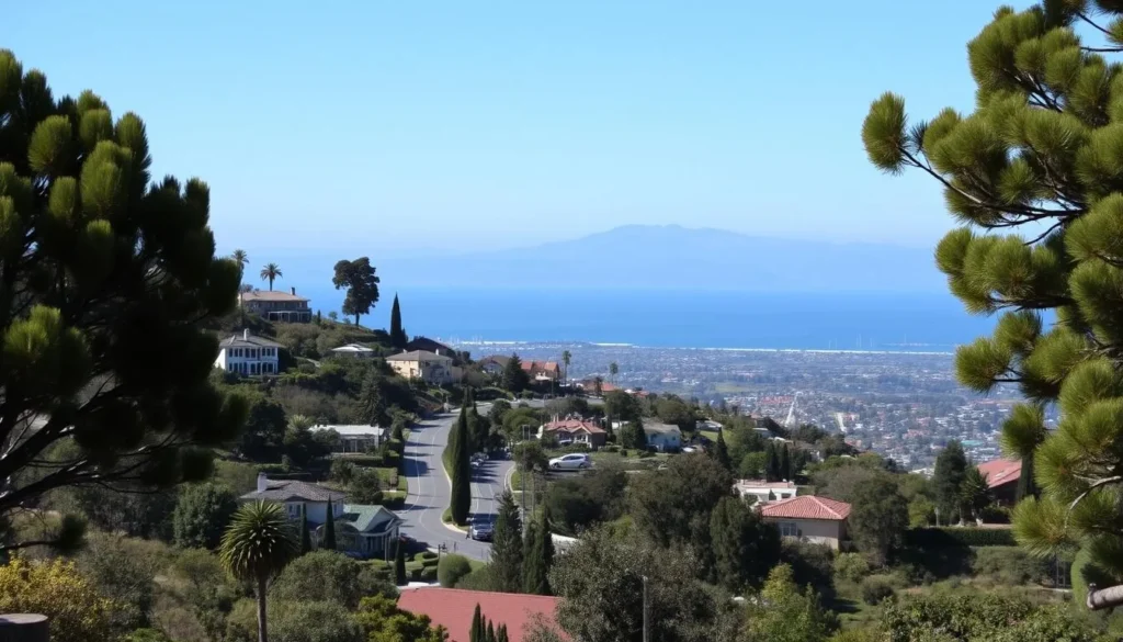View of Pacific Palisades area near Will Rogers State Historic Park