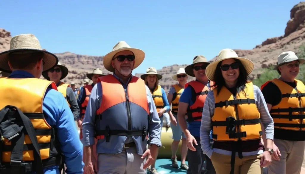 Visitors wearing appropriate safety gear while enjoying Salt River Canyon activities