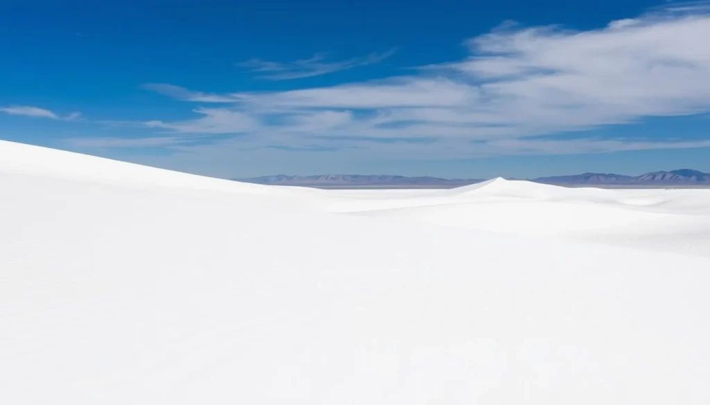 White Sands National Park with its stunning white gypsum dunes White Sands National Park with its stunning white gypsum dunes