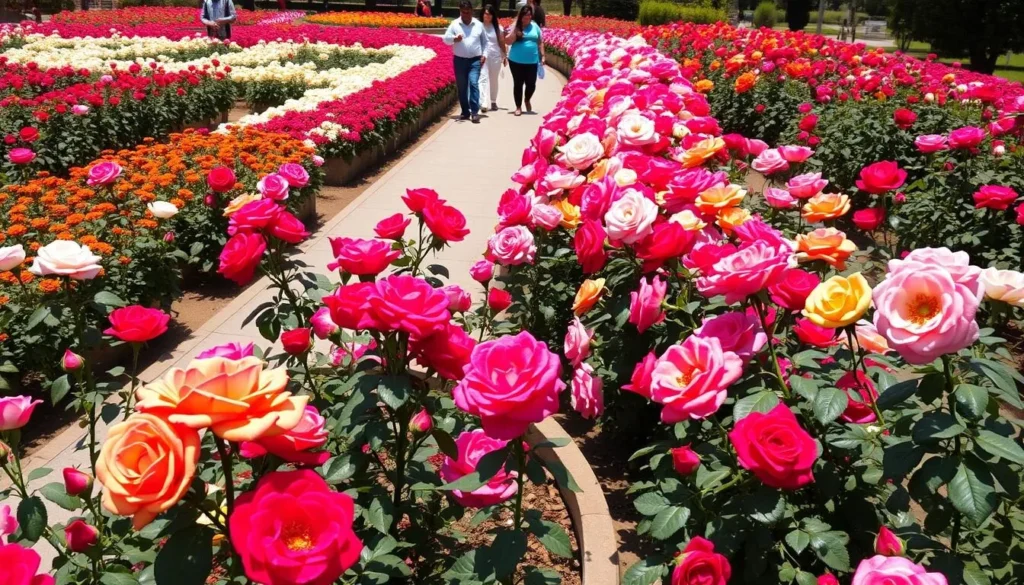 Zakir Hussain Rose Garden with colorful rose varieties in bloom
