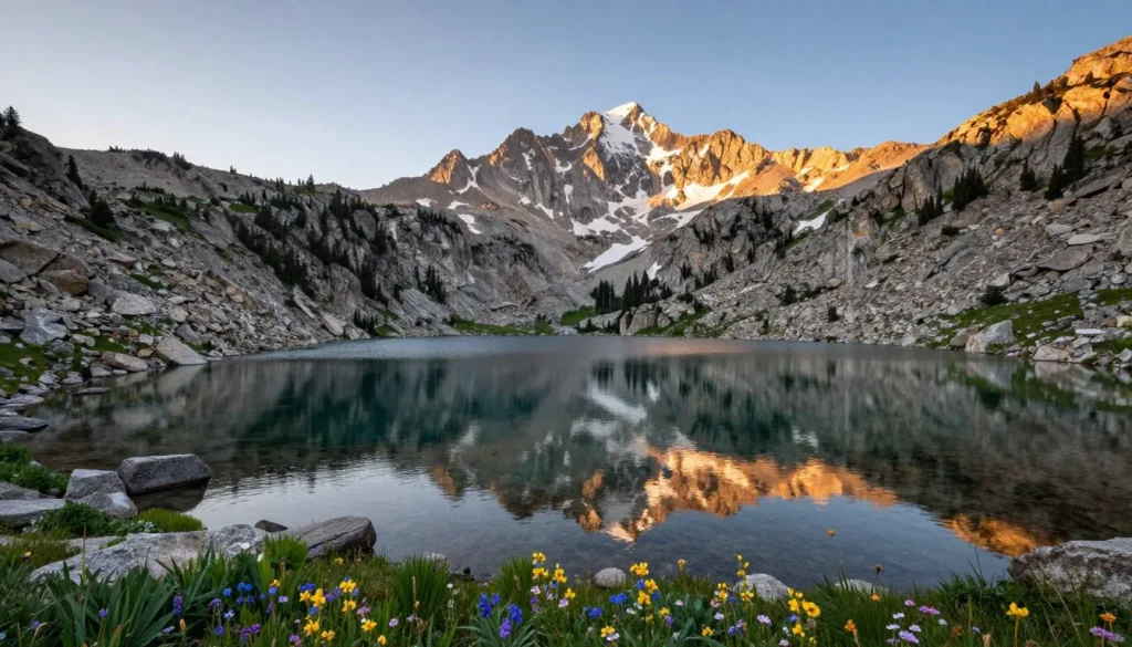 Alpine lakes below Wheeler Peak Great Basin wilderness Alpine lakes below Wheeler Peak Great Basin wilderness