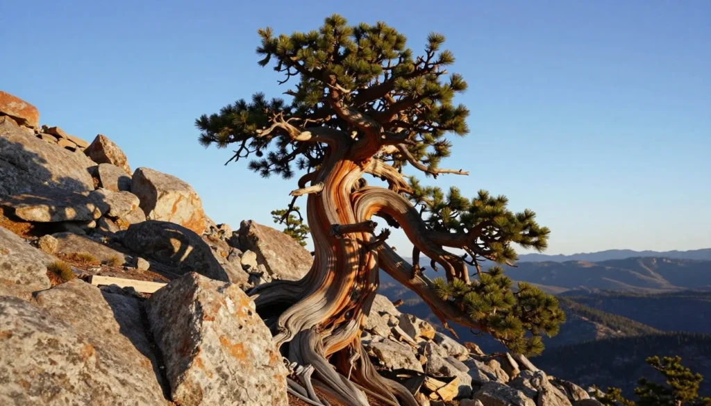 Ancient bristlecone pine tree on Mount Jefferson Nevada mountainside