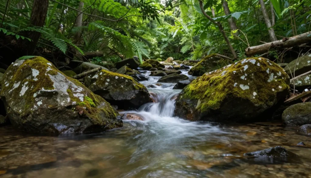 Big Frog Mountain Tennessee stream with clear water flowing over rocks