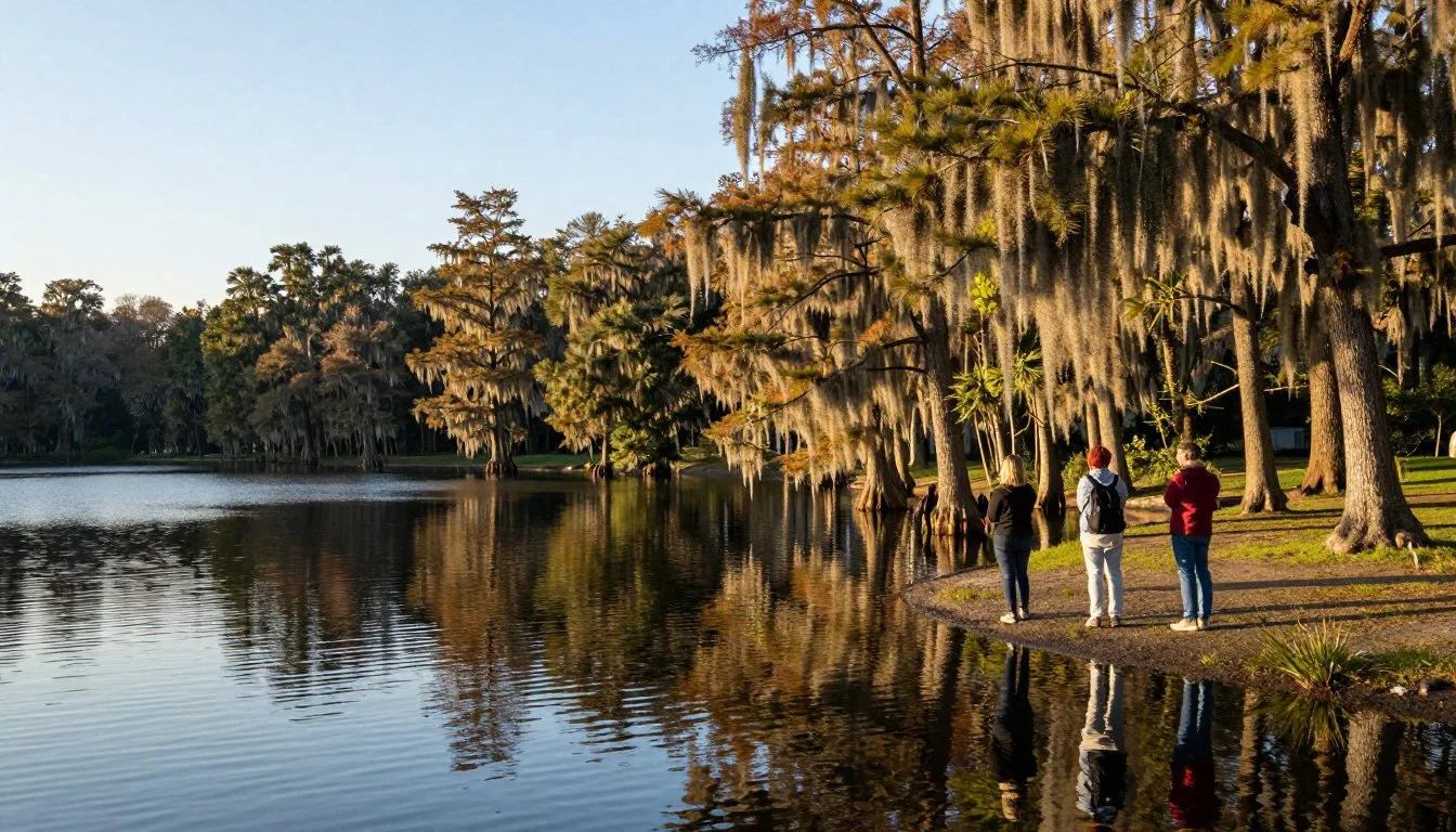 Big Hill Pond State Park Tennessee scenic lake view with cypress trees