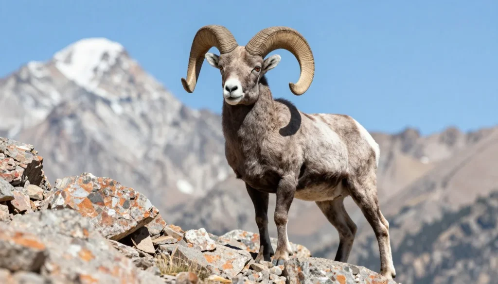 Bighorn sheep on rocky terrain near Pikes Peak Bighorn sheep on rocky terrain near Pikes Peak