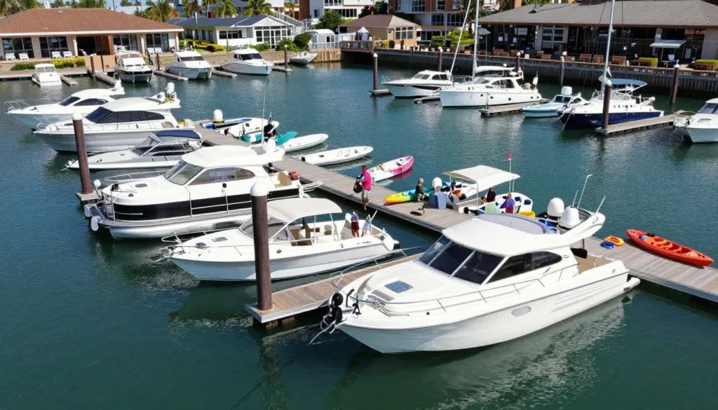 Birdsong Resort marina with rental boats and watercraft available