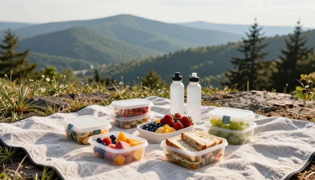 Budget-friendly picnic setup with mountain views in Tennessee