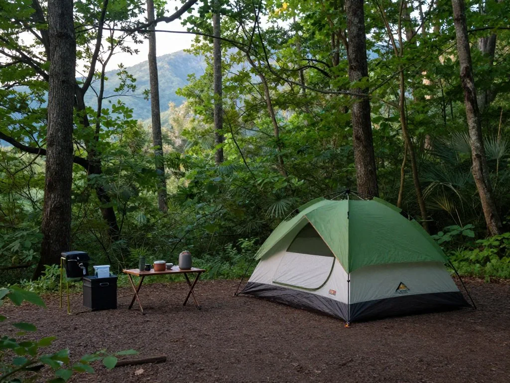 Campground site in Great Smoky Mountains National Park
