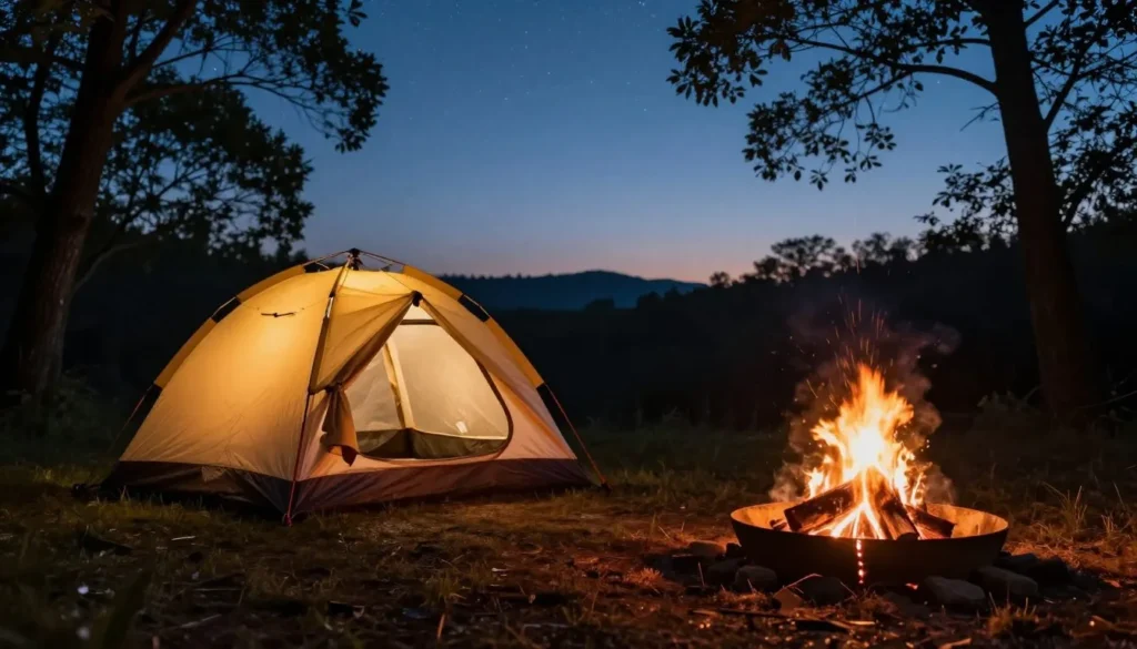 Camping under stars at Big Hill Pond State Park