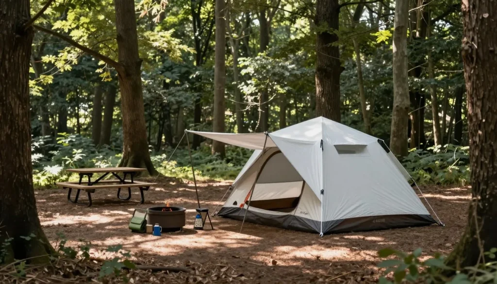 Campsite at Big Hill Pond State Park Tennessee