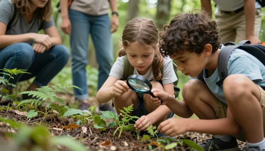 Children exploring nature at Big Hill Pond State Park