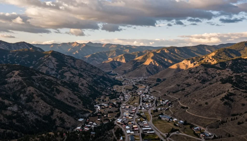 Colorado mountain region landscape showing multiple towns