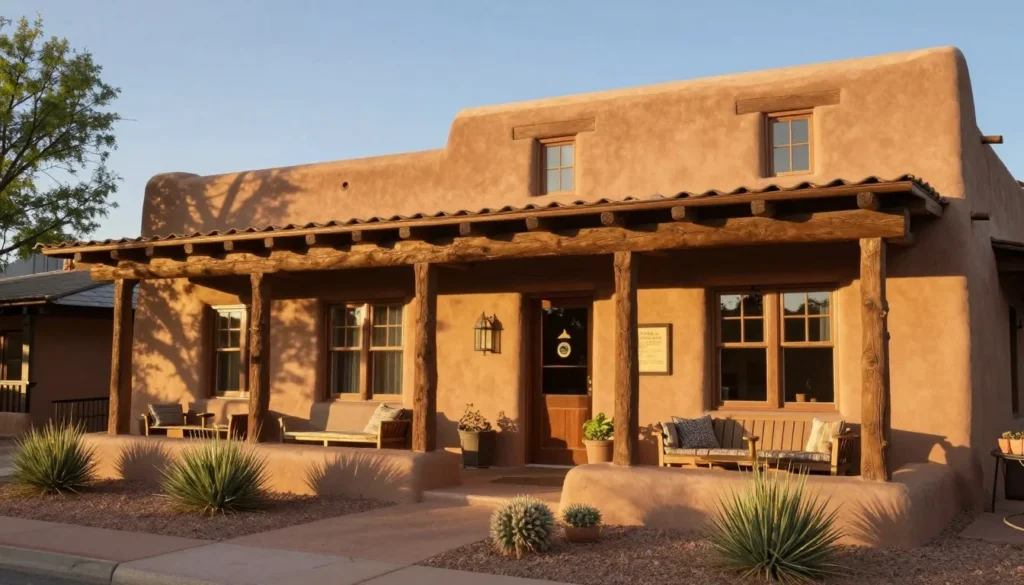 Comfortable southwestern style lodging exterior in Cortez Colorado near McElmo Canyon Comfortable southwestern style lodging exterior in Cortez Colorado near McElmo Canyon