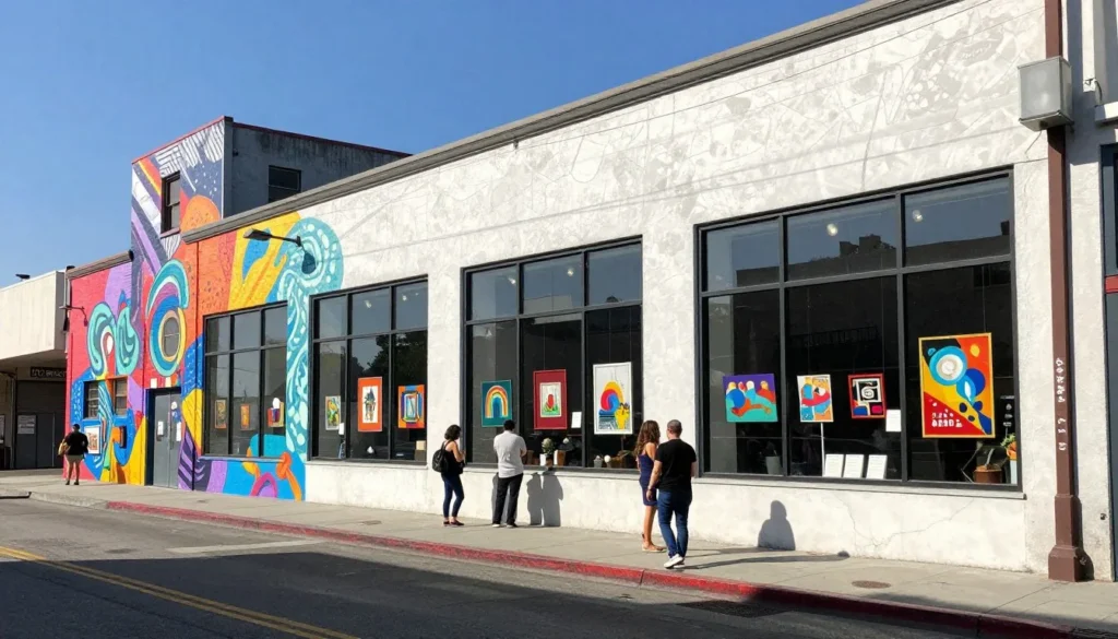 Contemporary street art and galleries in Los Angeles Arts District Contemporary street art and galleries in Los Angeles Arts District