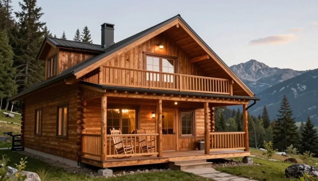 Cozy mountain cabin with front porch overlooking Blue Ridge Mountains in Tennessee