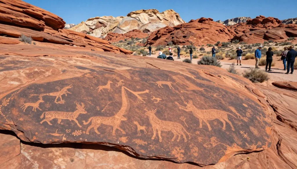 Cultural heritage site with ancient rock art in Gold Butte