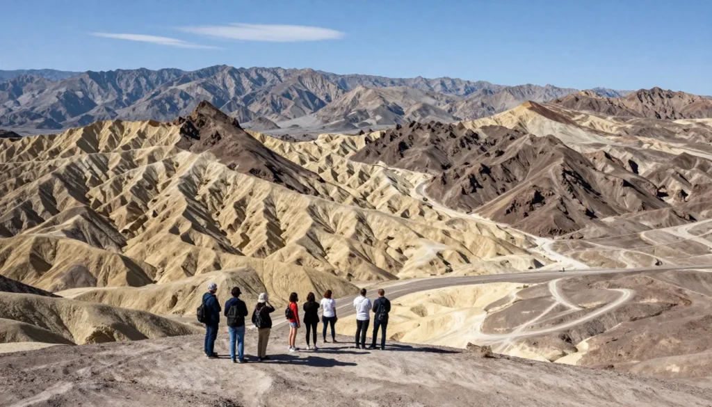 Death Valley National Park landscape with desert mountains