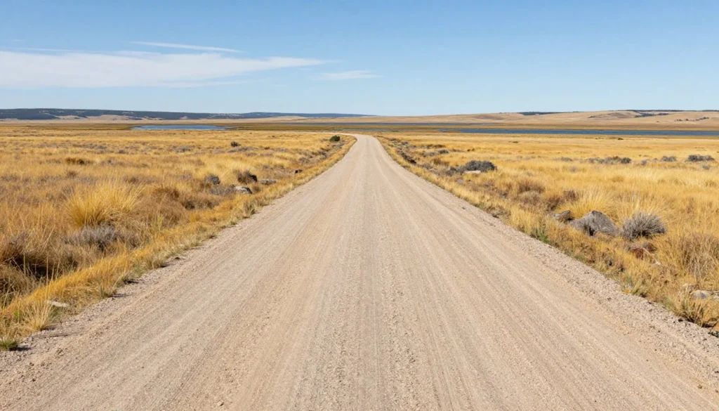 Dirt road through San Luis Lakes State Wildlife Area Dirt road through San Luis Lakes State Wildlife Area
