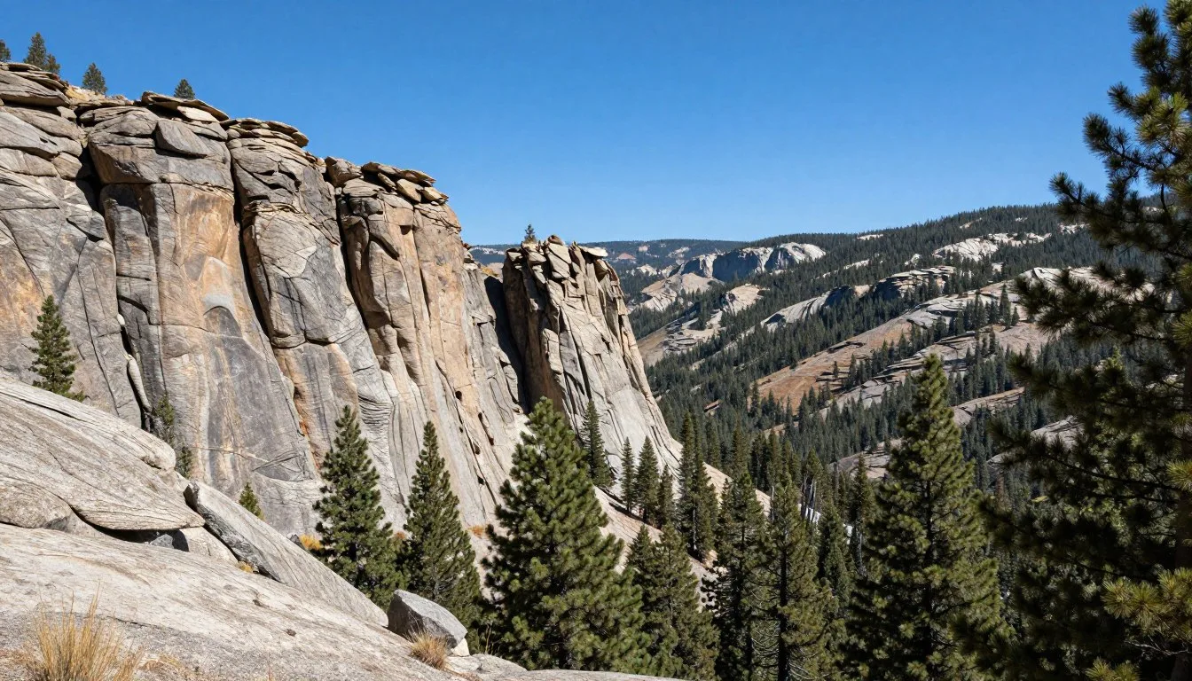 Dramatic-limestone-canyon-walls-and-pine-forests-along-Shelf-Road-in-Fremont-County-Colorado Dramatic limestone canyon walls and pine forests along Shelf Road in Fremont County Colorado