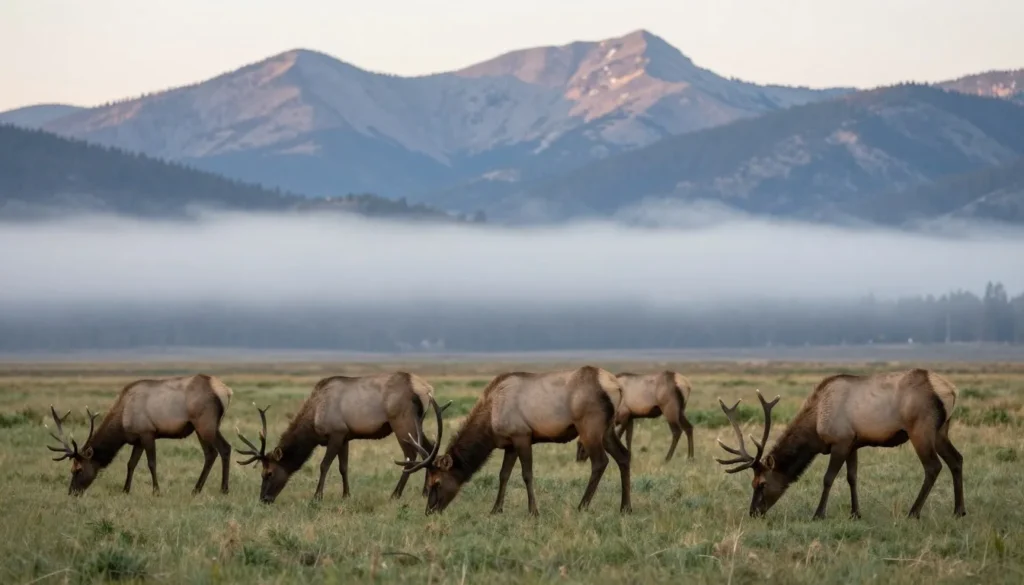 Elk grazing near Spinney Mountain State Park Elk grazing near Spinney Mountain State Park