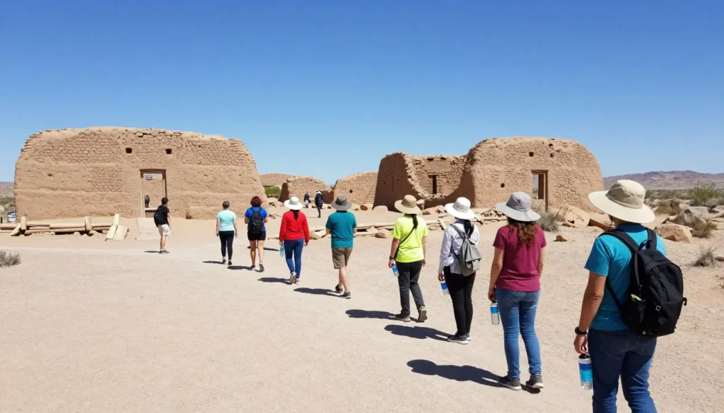 Fort Churchill visitors exploring ruins responsibly with proper sun protection