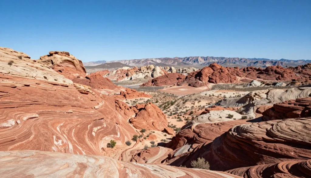 Gold Butte desert vista with dramatic rock formations and desert terrain
