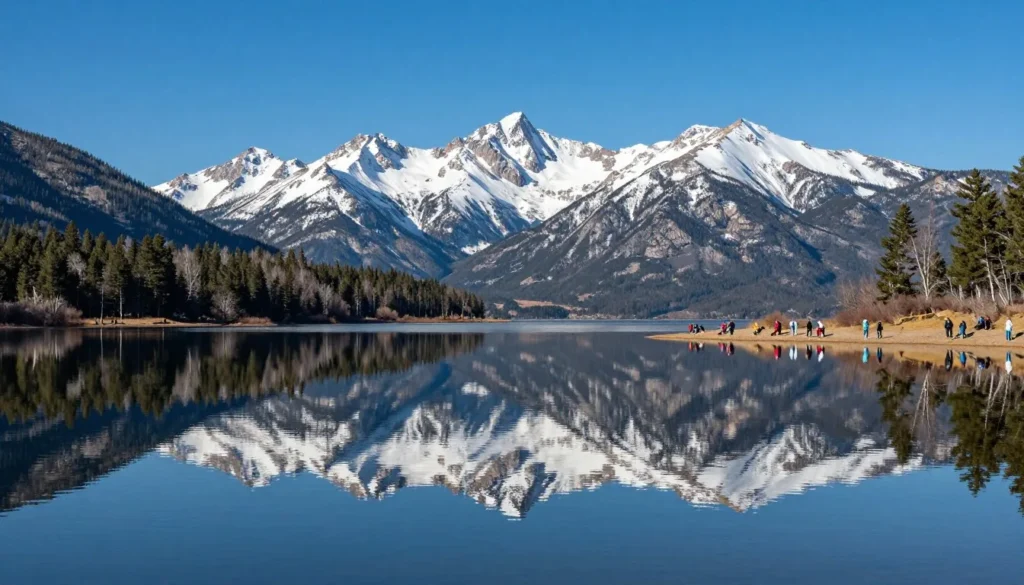 Grand Lake Colorado with mountain reflections Grand Lake Colorado with mountain reflections