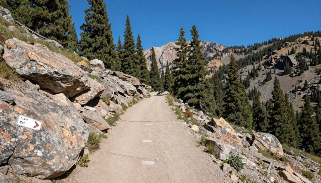 Great Basin wilderness landscape with proper trail markers Great Basin wilderness landscape with proper trail markers