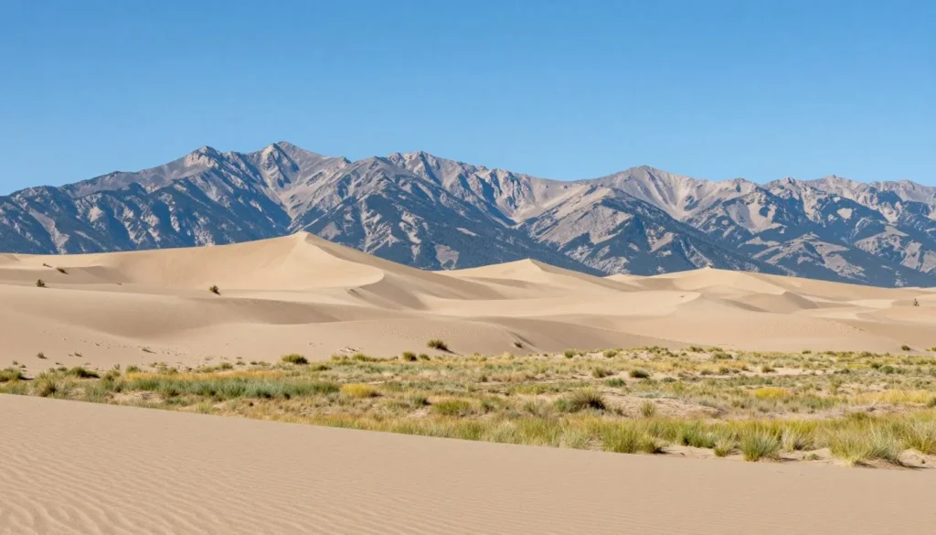 Great Sand Dunes view from San Luis Valley Great Sand Dunes view from San Luis Valley