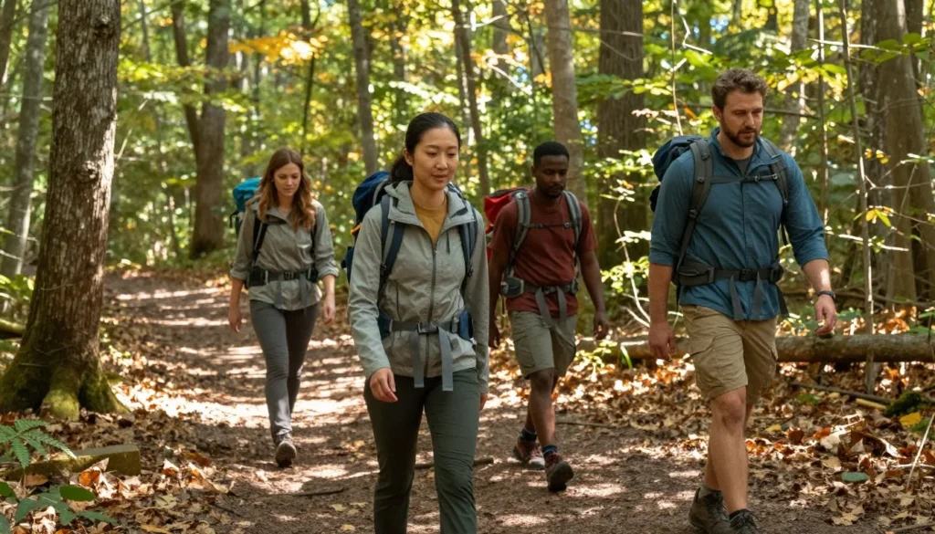Hikers on trails through Bridgestone/Firestone Centennial Wilderness