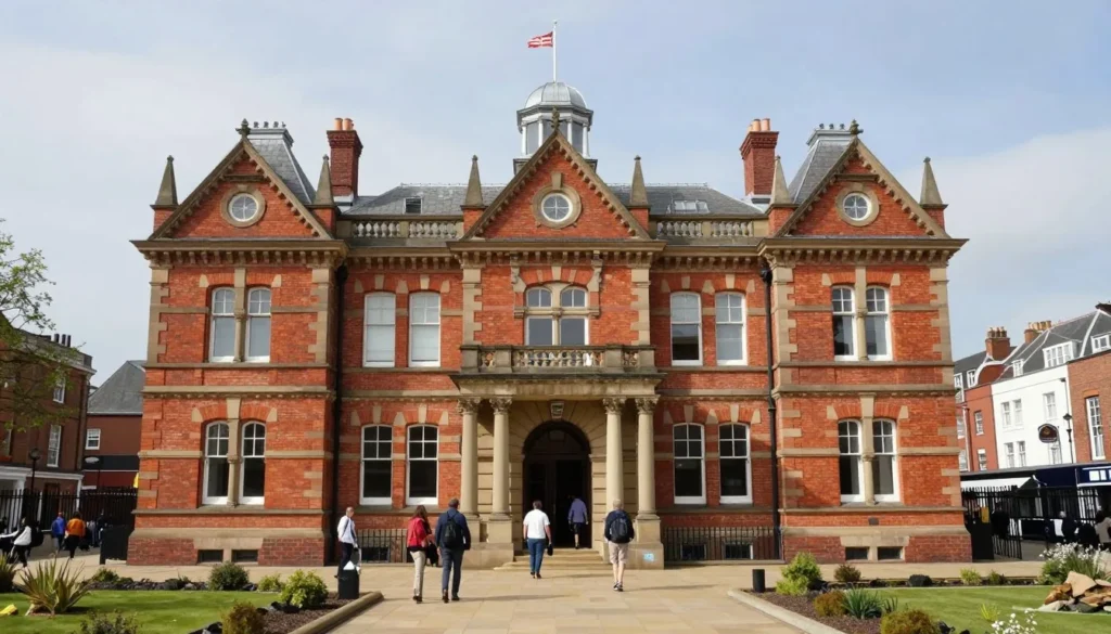 Historic Bristol Train Station building with classic architecture and museum entrance