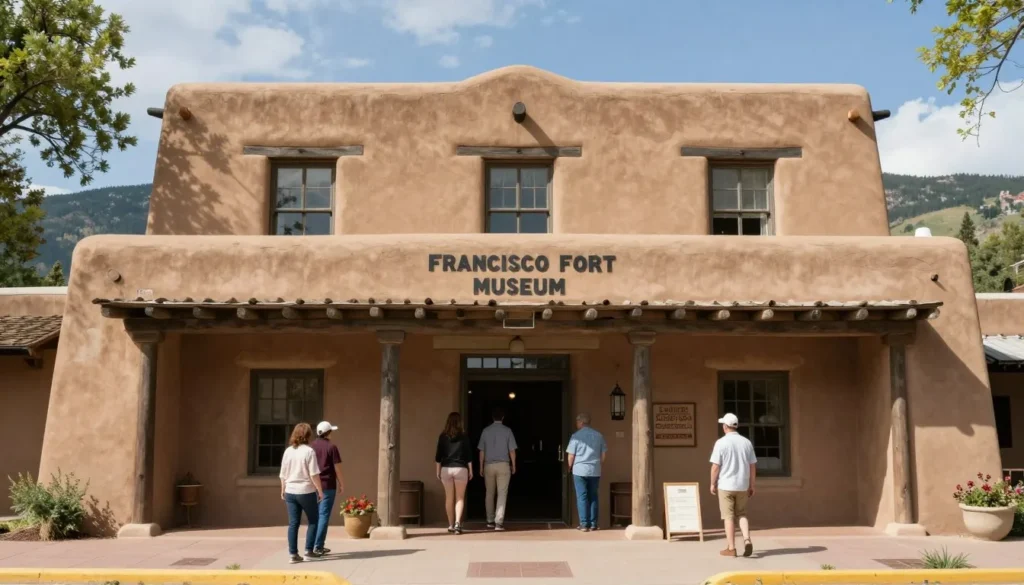 Historic Francisco Fort Museum exterior in La Veta Colorado Historic Francisco Fort Museum exterior in La Veta Colorado