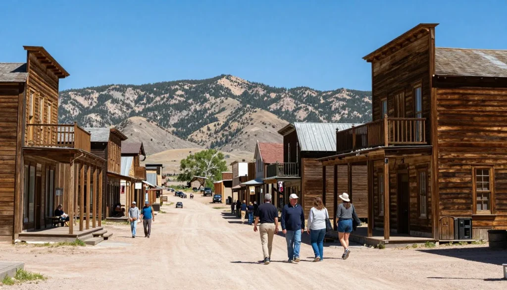 Historic Jarbidge town main street Historic Jarbidge town main street