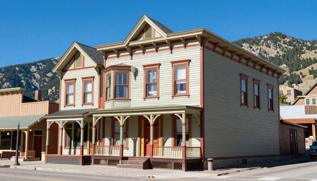 Historic Victorian building in Colorado mountain town