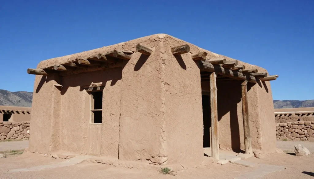 Historic adobe architecture in San Luis Valley representing local cultural heritage near Joyful Journey Historic adobe architecture in San Luis Valley representing local cultural heritage near Joyful Journey