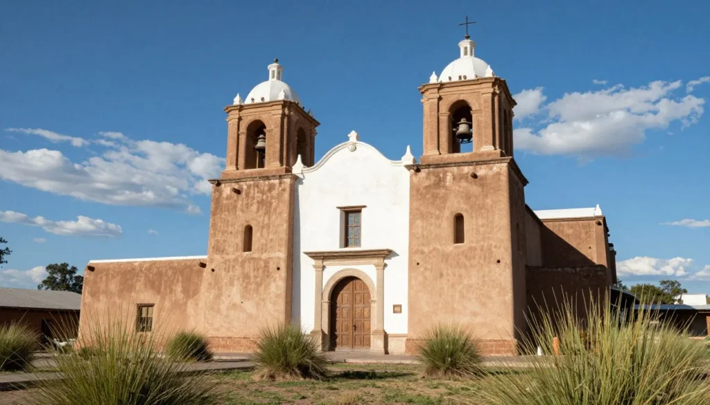 Historic adobe church in San Luis Colorado