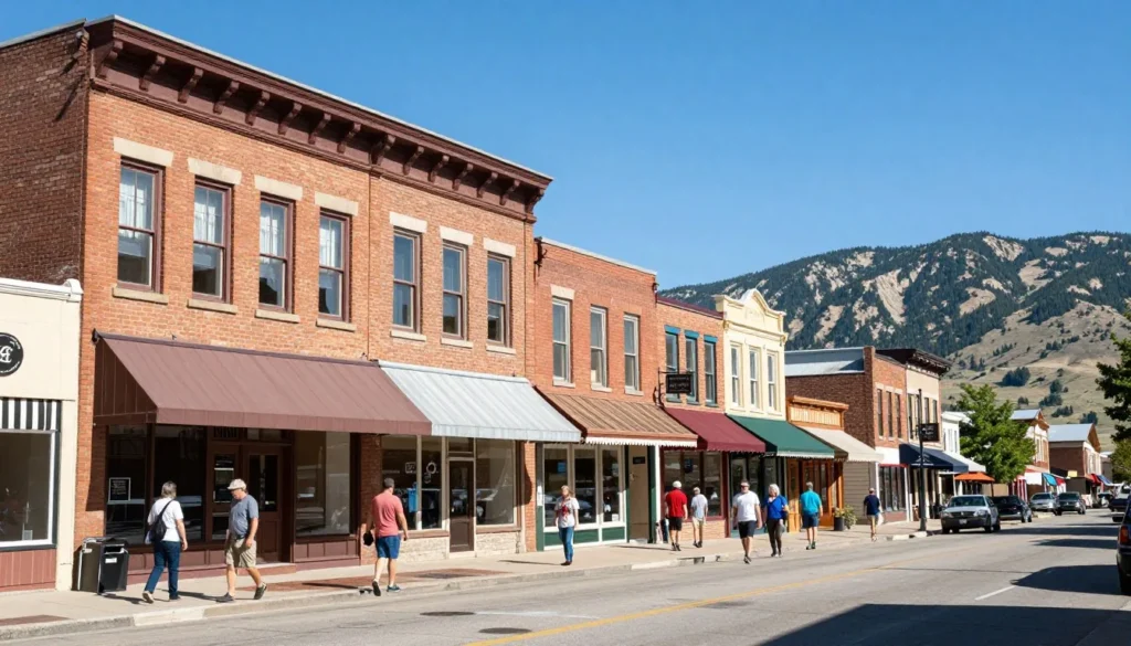 Historic downtown Beaver Utah near Eagle Point Resort showing preserved architecture Historic downtown Beaver Utah near Eagle Point Resort showing preserved architecture