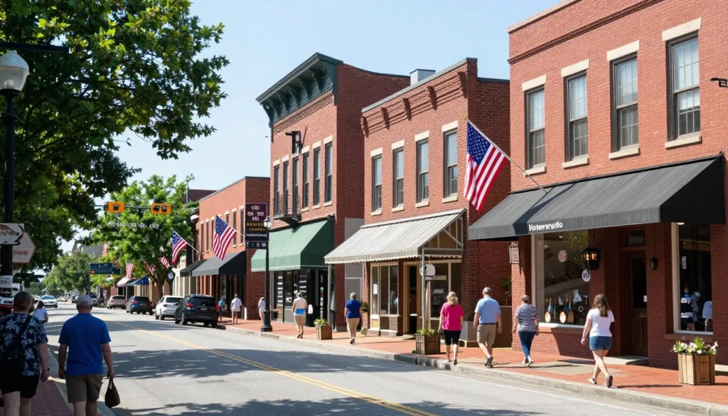 Historic downtown Lebanon Tennessee with charming shops and restaurants