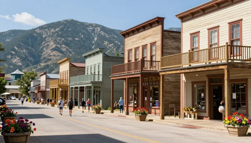 Historic downtown area near Jordanelle with preserved buildings