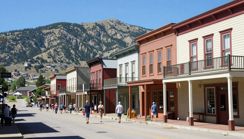 Historic mining town buildings in Colorado mountains Historic mining town buildings in Colorado mountains