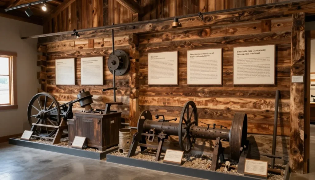 Historic western Colorado mining equipment display Historic western Colorado mining equipment display