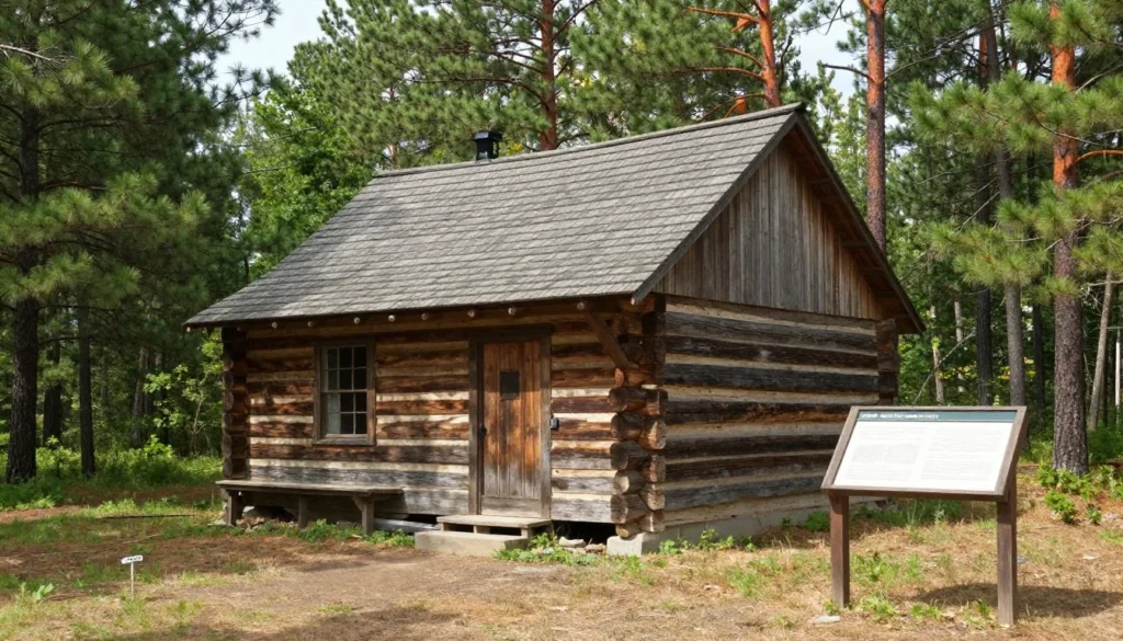 Historical cabin display in Fishlake National Forest Historical cabin display in Fishlake National Forest