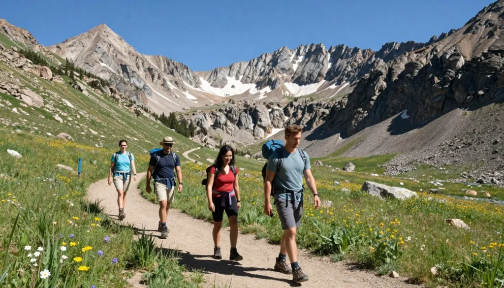Jarbidge Wilderness hiking trail mountain scenery Jarbidge Wilderness hiking trail mountain scenery